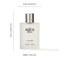 100ML 3.4FL.OZ AQUA Men's Perfume EDP, Aquatic Aromatic Eau de Parfum, Lime Marine Musk Fresh Ocean Fragrance Spray for Men. 