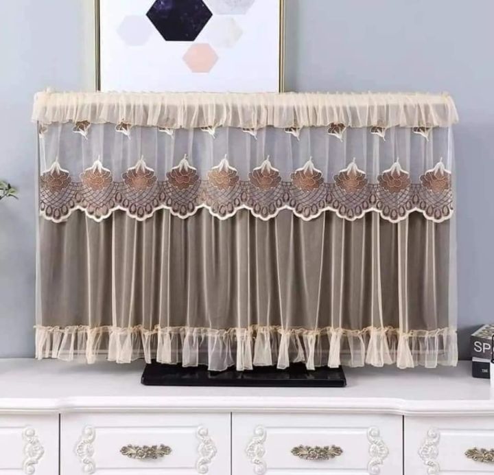 1 Piece Lace 32 Inches Television Cover LCD TV Dust Cover TV Cover Upto 32-75 inches