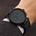 Mvmt Chronograph Leather Analog Fashionable Watch For Man - Black. 