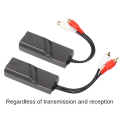 1 Pair Audio Network Cable Extender Twisted Pair Transmitter Gray Plastic+Metal 2-Way Audio Extender RJ45 to Extender. 