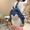Women's Backpack Large Female Rucksack Backpacks for School Teenagers Girls 2023 Cute Cartoon Penguin Student Korean Bagpack. 