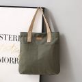 TAG Lifestyle Canvas Tote Bag/Fashionable Top Handle Olive Green Color With 2 Big Outside Pocket and Zipper Enclosure for girls For University/College/Trendy Fashionable Women.