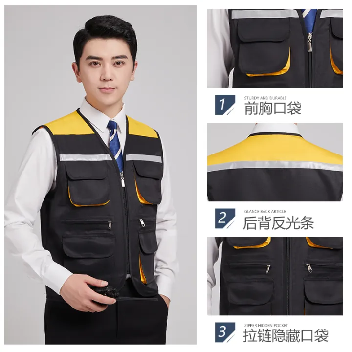 Multi-Pocket%20Workwear%20Waistcoat%20Custom%20PrintinglogoPhotojournalist%20Activity%20Reflective%20Vest%20Safety%20Vest%20Workwear%20Vest%20-%20Image%204