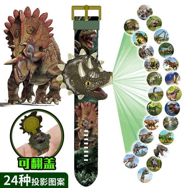 Dinosaur Projection Children Watch LED Electronic Digital Watches Kids Toys Tyrannosaurus Rex Triceratops For Baby Gift