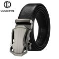 Men Belt Metal Luxury Brand Automatic Buckle Leather High Quality Belts for Men Business Work Casual Strap ZDP001A. 