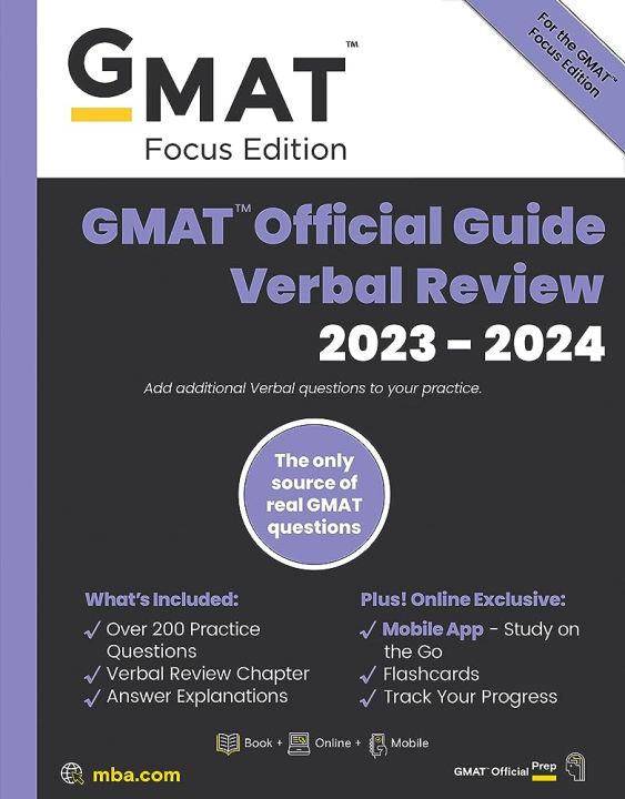 GMAT Official Guide Verbal Review 2023-2024, Focus Edition by GMAC
