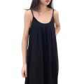 Chic Side Split: Casual Cotton Crepe Sundress for Warm Weather Adventures.