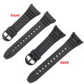 Rubber Watch Band for Casio W-96H Watch Strap Accessories PU Plastic Bracelet with Special Interface. 