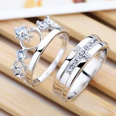 Lovers%20Women'S%20Men'S%20Boy%20Open%20Zircon%20Plated%20Adjustable%20Couple%20Ring%20-%20Ring%20S%20-%20Image%203