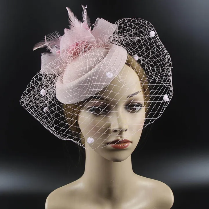 Fascinators%20Hats%20Pillbox%20Hat%20Cocktail%20Tea%20Party%20Headwear%20with%20Veil%20for%20Girls%20and%20Women%20-%20Image%204