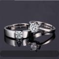 Silver Zinc Alloy Finger Ring For Couple - Ring S.
