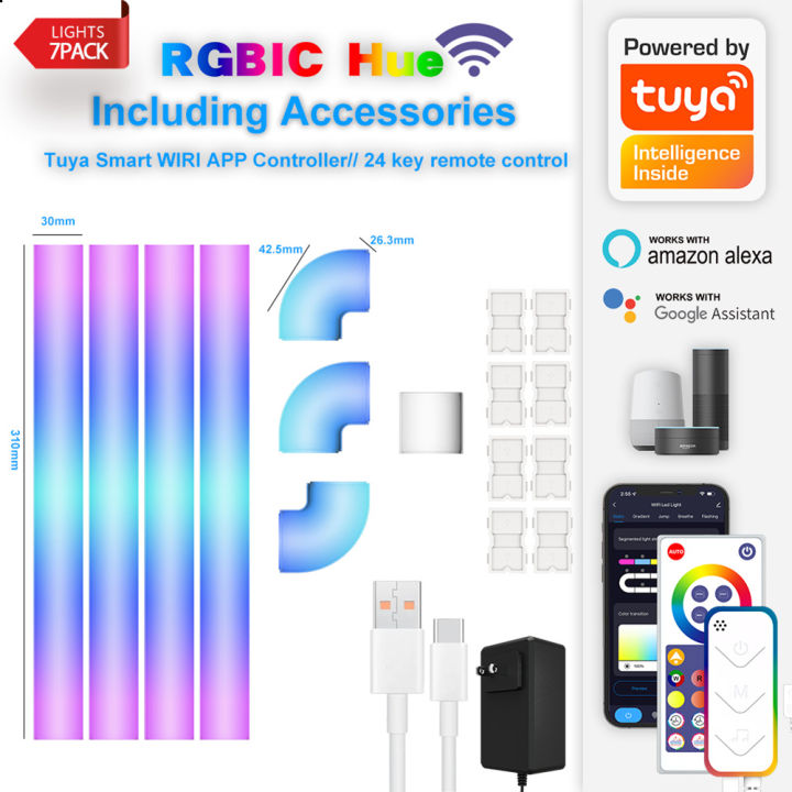 GC%20Glide%20RGBIC%20LED%20Wall%20Lights%20Music%20Wall%20Lights%20Strip%20Lamp%20Dynamic%20Multi-color%20Lighting%20Effects%20RGB%20Dimmable%20LED%20Sconces%20Wall%20Lighting%20Indoor%20For%20Bedroom%20Kids%20Room%20-%20Image%207