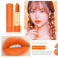 Korean Style Lipstick Hydrating Fashionable Long-acting Formula Moisturizing Bright Colors Non Drying Orange Lip Gloss Lipstick. 