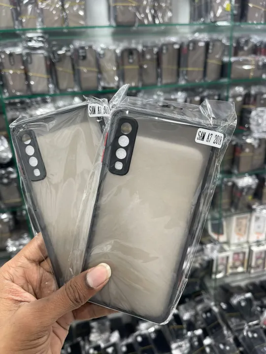 Samsung%20Galaxy%20A7%20(2018)%20Shockproof%20Bumper%20Case:%20Matte%20Translucent%20Back%20Cover%20with%20Camera%20Protection%20-%20Durable%20and%20Reliable%20-%20Phone%20Back%20Cover%20-%20Image%202