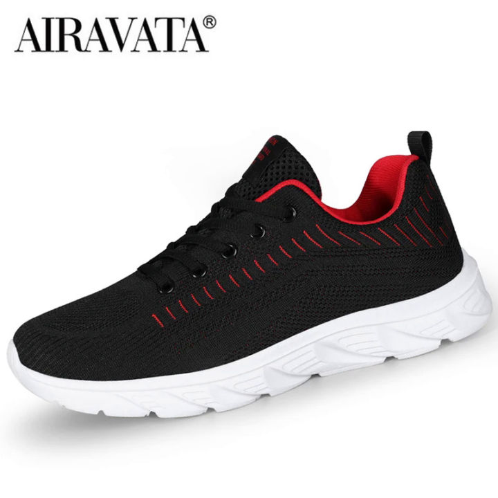 Men's trendy lace up knit sneakers casual outdoor athletic running walking gym shoes dislikelike