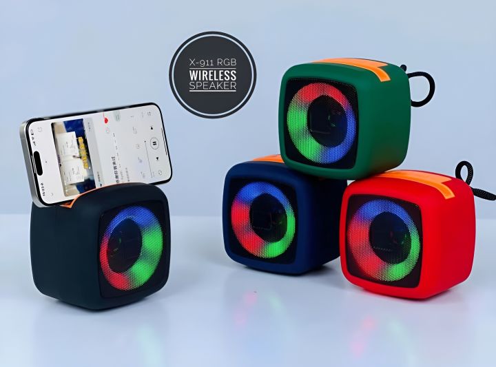 X-911%20Bluetooth,%20AUX,%20USB,%20TF%20Card%20&%20FM%20Radio%20Supported%20Colorful%20Lighting%20Wireless%20Speaker%20-%20Multicolor%20-%20Image%206