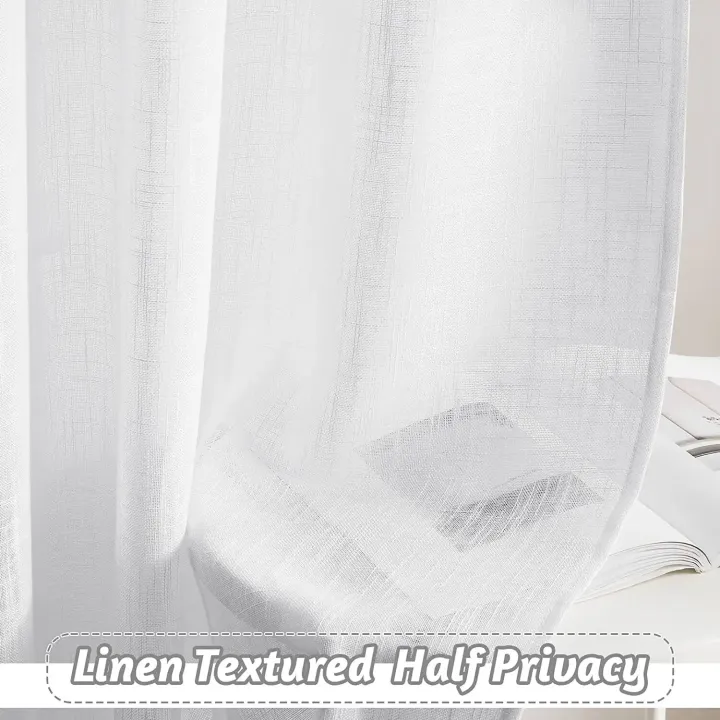BILEEHOM%20Japan%20Style%20Solid%20Tulle%20Sheer%20Curtains%20For%20Living%20Room%20Curtain%20White%20Yarn%20Thicken%20Cotton%20And%20Linen%20Simple%20Tulle%20Curtain%20-%20Image%202