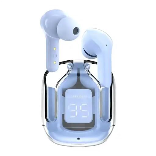Ultrapods Max True Wireless Earbuds with Display Transparent Design, Water Proof, Bluetooth 5.3