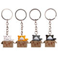 Creative Personality Cute Little Cat Box Keychain For Women Men Keychain Bag Pendants Ornament Bag Car Keychain Sunlight Mall.