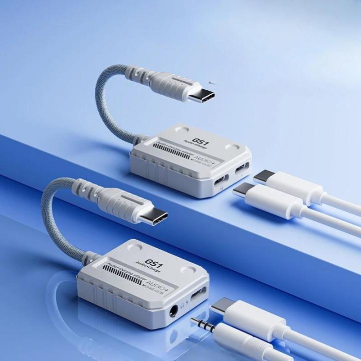 New%20Plextone%20GS1%202%20in%201%20Headphone%20Converter%20Type-C%20Interface%20Supports%2060W%20Fast%20Charging%203D%20Stereo%20Sound%20Blessing%20Adapters%20-%20Image%202