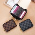 Fashion Organ Card Bag Men's Coin Purse Women's Card Wallet PU Leather Student Pocket Zipper Coin Purse Large Capacity Credit. 
