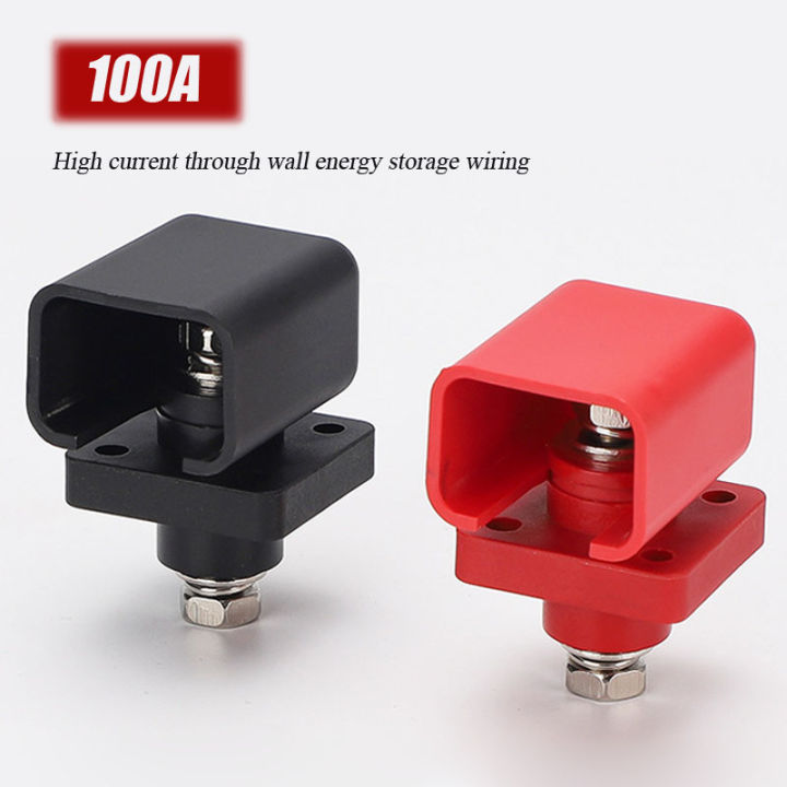 100A Wall Mounted Energy Storage Terminal Block New Energy Lithrelaxium Battery Connector High Current Copper Wiring Terminal Blocks