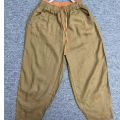 Artistic Retro Leisure Style Linen Elastic Waist All-Match Summer Harem Pants.