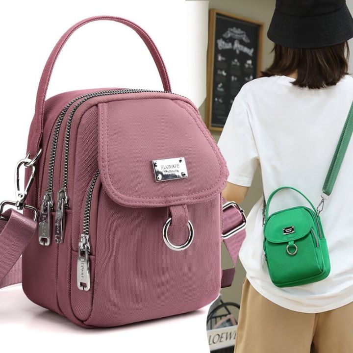 Fashion 3 Layers Women Mini Bag High Quality Durable Fabric Girls Small Shoulder Bag Prettry Style Female Mini Handbag Phone Bag