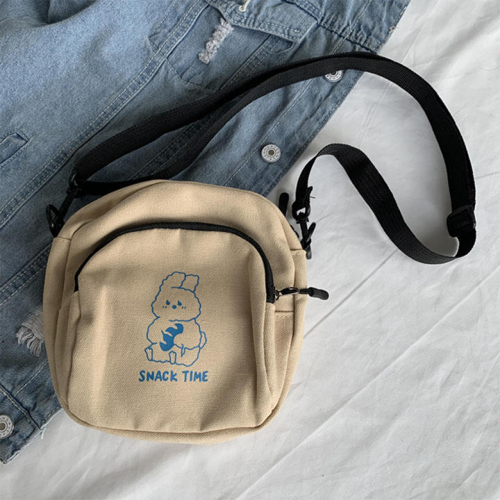 Cartoon Canvas Bag Purse Cute Little Bag Japanese Canvas Bag Small