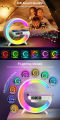 G63 Smart Light Sound Speaker Machine Fast Charging Alarm Clock 7-Color RGB Music Player Speaker. 