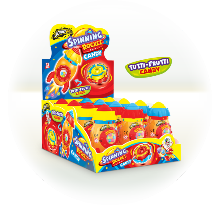 JohnyBee Spinning Rocket Candy 5g