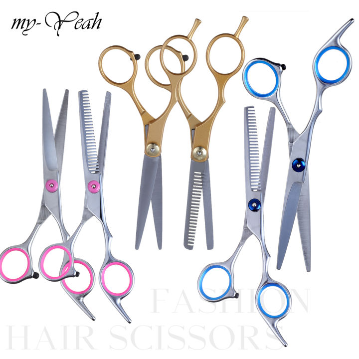 Myyeah Professional 6.0 Inch Stainless Steel Barber Hair Cutting Thinning Scissor Shears Hairdressing Set