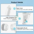 Maytto Electric Cleaning Brush 5 in 1 Magic Brush El ect ric C or d le ss Cleaning for Tub and One Touch Operation & 5 Replaceable Brush Heads For Kitchen Bathroom Toilet Washbasin. 