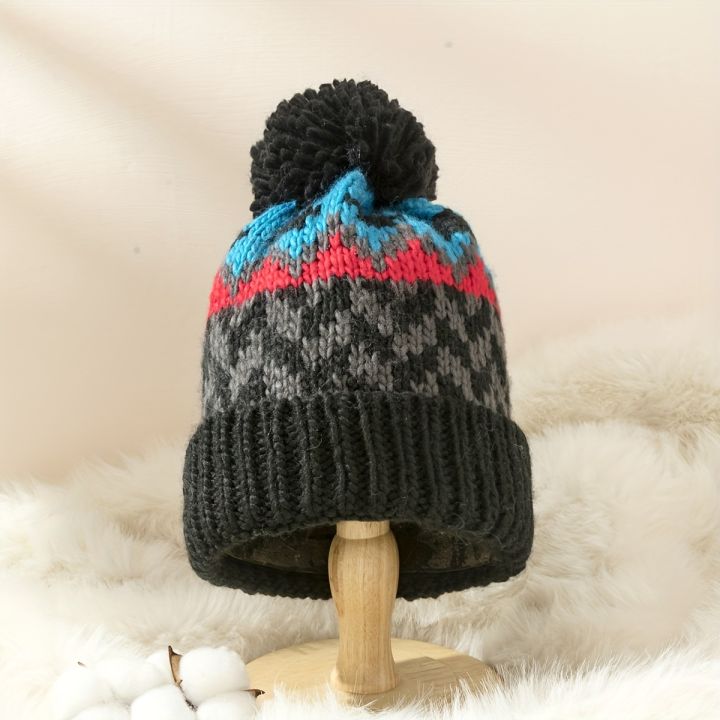 Cute%20Print%20Embroidery%20Beanies%20Hats%20for%20Women%20Men%20Winter%20Wool%20Warm%20Pompom%20Baggy%20Knit%20Hat%20-%20Image%205