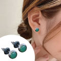 Carat Stud Ear Ring Handcrafted Artificial Jade Ladies Ear Stud. 