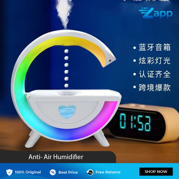 Anti- Air Humidifier 350ml with Bluetooth 5.0 Speaker RGB for Home Office Humidifier Small Humidifier for Indoor Bedroom Living Room Desk Office Bluetooth Speaker