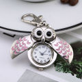 New Flip Korean Style Owl Necklace Pocket Watch Children's Watch Keychain Cartoon Pocket Watch Primary and Secondary School Students Men's Watch. 