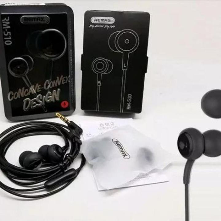 Remax RM 510 headphone In-Ear wired Earphone With Metal box- Black ...