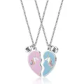 Valentine's Day Jewelry Gift Best Friend Friendship Sister Bestie Bff Broken Heart Bracelet Necklace Jewelry for Women Men. 