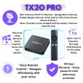 TV BOX TX20 Pro (E) 12K ULTRA HD Android Smart TV Free Dish Channel, Voice Remote With 90Days Warranty.