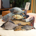 30cm Lifelike Simulation Fish Plush Toys Soft Stuffed Animal Silver Carp Bream Pillow for Pet Dog Creative Toys Kids Girls Gift. 