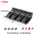 Waterproof 4 Slots DSLR Camera Holder Lithium Battery Bag Carrying Case AA Battery Storage Pouch For Nikon/Canon/Sony.