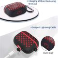 A_irpod Pro Solid Silicon Protective Case Dot Style Cover for Yearphod Case. 