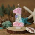 Shell Birthday Number Candle More Shells Pearls Birthday Number Candle for Birthday Wedding Anniversary Mermaid Themed Party.