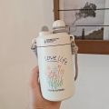 NEW hot and cold Thermos Cup for Guy Women's baby Double Drink Suction Cup Portable Lanyard Vacuum Stainless Steel Water Cup.