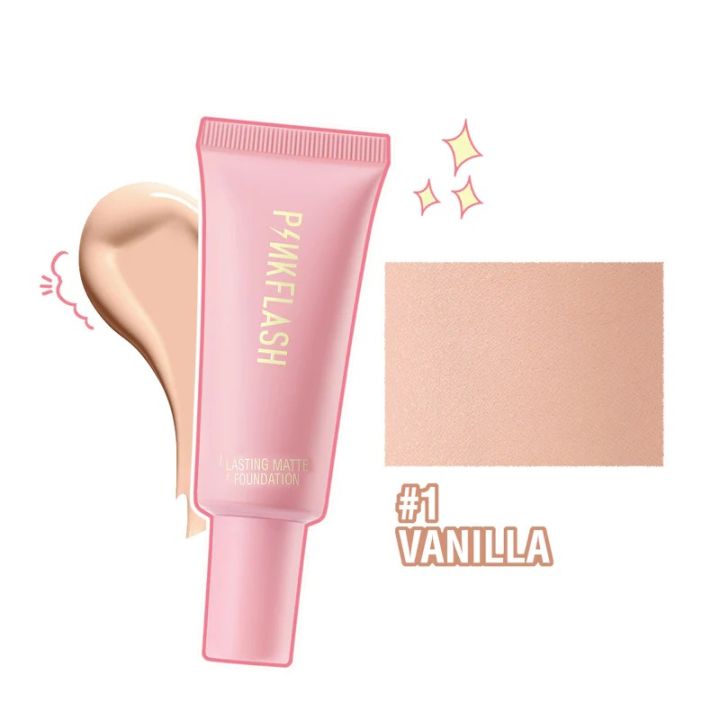 Pink Flash Long Lasting Waterproof Matte Foundation Vanilla- Shade-01