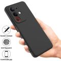 Vivo Y29 4G/Vivo T4X 5G Silicone Matte Flexible Soft Phone Case - Black , Blue - Phone Back Cover. 