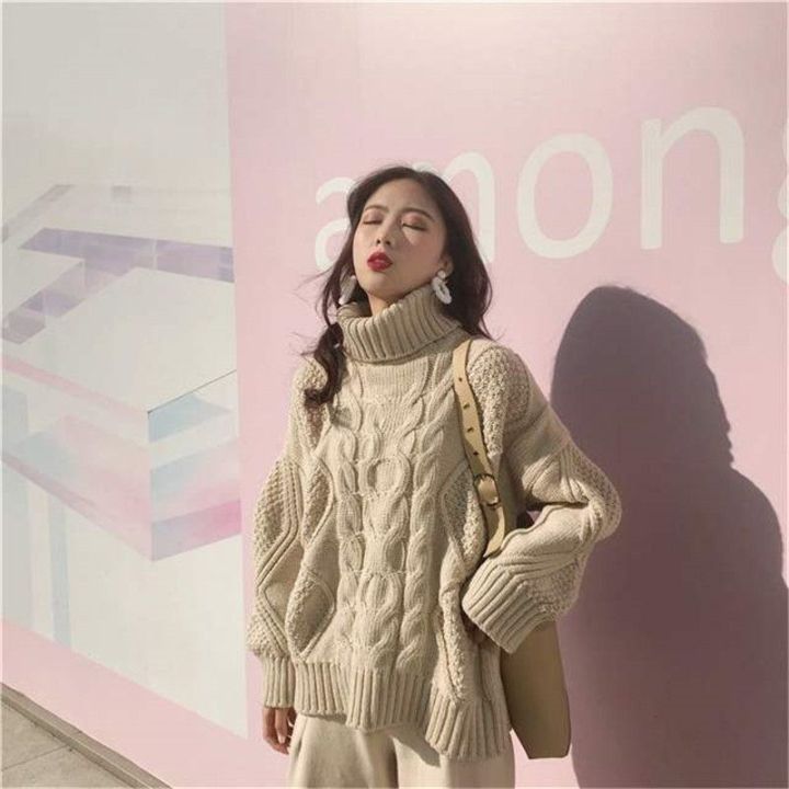Autumn%20and%20Winter%20Korean%20Style%20Loose%20High%20Collar%20Cable-Knit%20Pullover%20Sweater%20Women's%20Thicken%20Lazy%20Style%20Knitwear%20Sweater%20Coat%20-%20Image%205