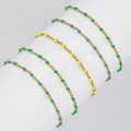 Summer Beach Enamel Ankle Bracelets Bohemian Green Blue Yellow Beads Stainless Steel Leg Chain Vintage Exquisite Foot Jewelry.