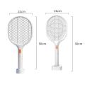 1 Set Practical 1200mAh Electric Mosquito Racket Cordless Multi-functional 2-in-1 Automatic Mosquito Trap Lamp Fly Racket. 